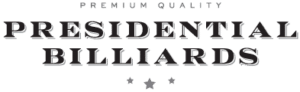 Presidential Billiards logo. Luxury pool and game tables