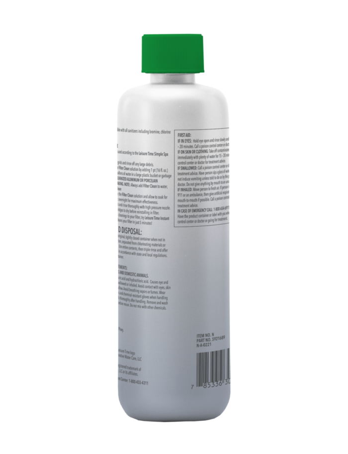 Filter Clean Back - Take A Break Spas And Billiards