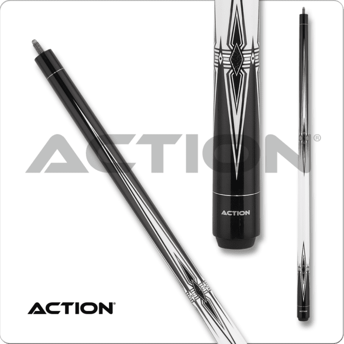 Action Bw25 Black &Amp; White Pool Cue
