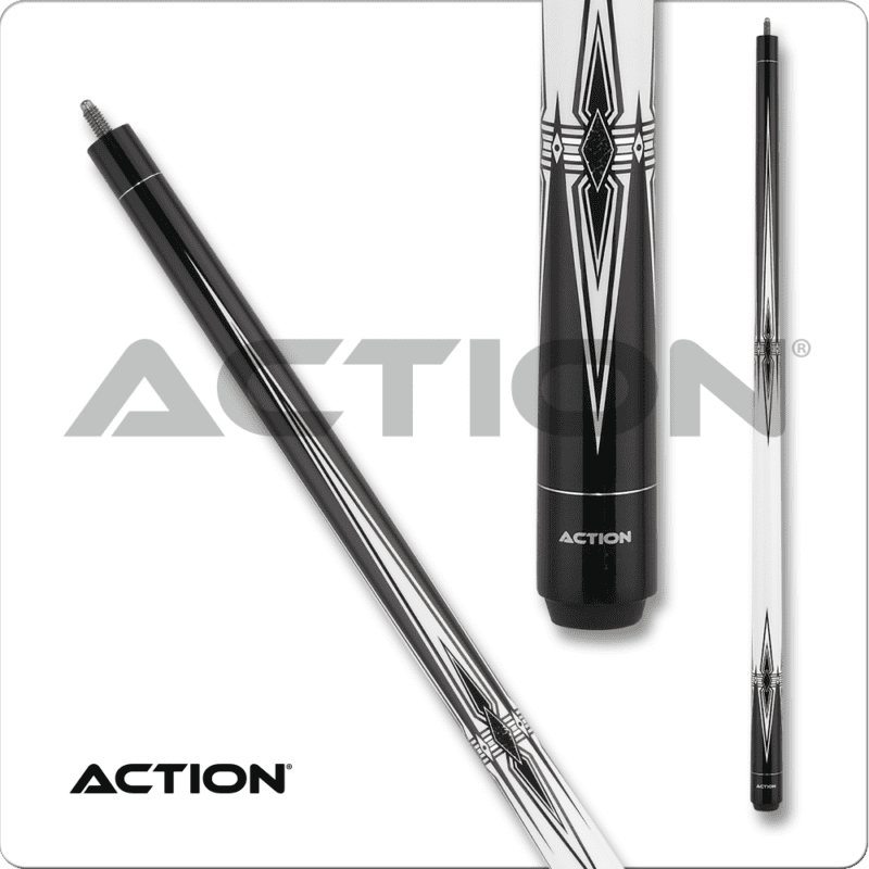 Action Bw25 Black & White Pool Cue