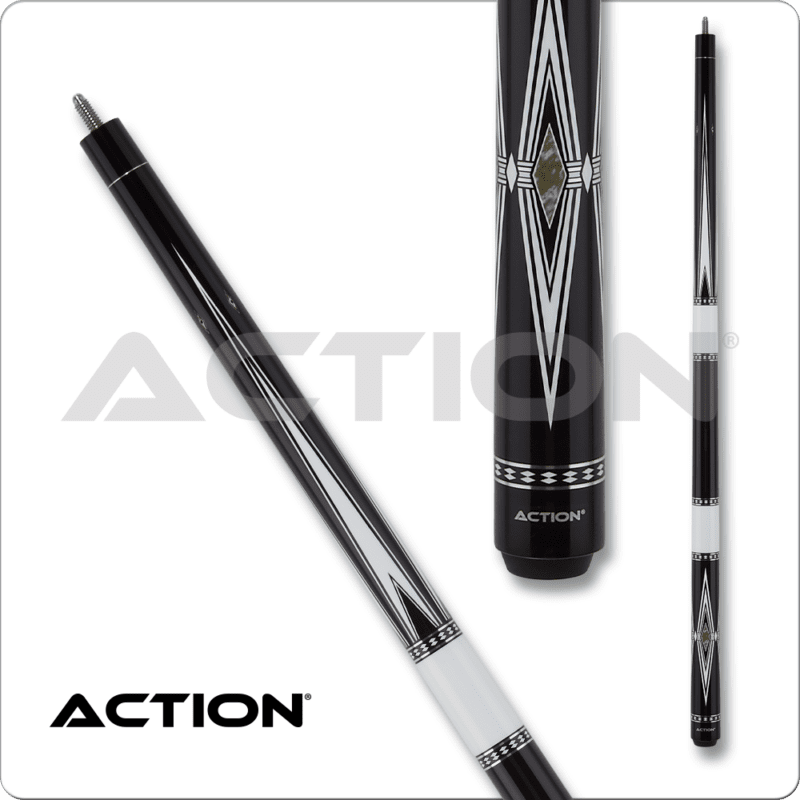 Action Bw26 Black & White Pool Cue