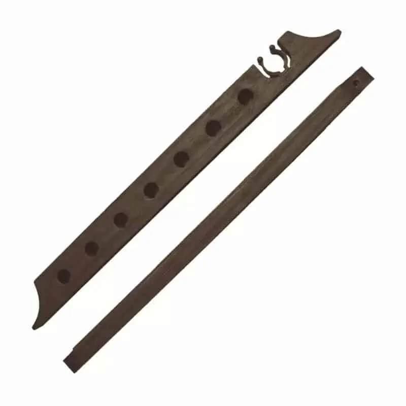 Imperial 7 Cue & Bridge Stick 2-Piece Wall Rack; Weathered Dark Chestnut