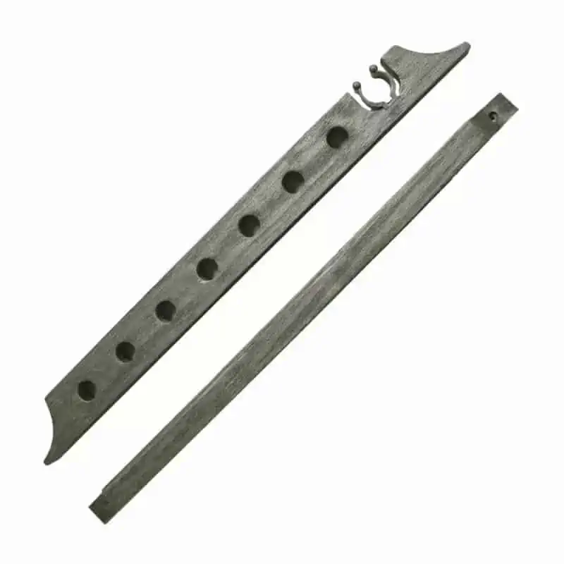 Imperial 7 Cue & Bridge Stick 2-Piece Wall Rack; Silver Mist​