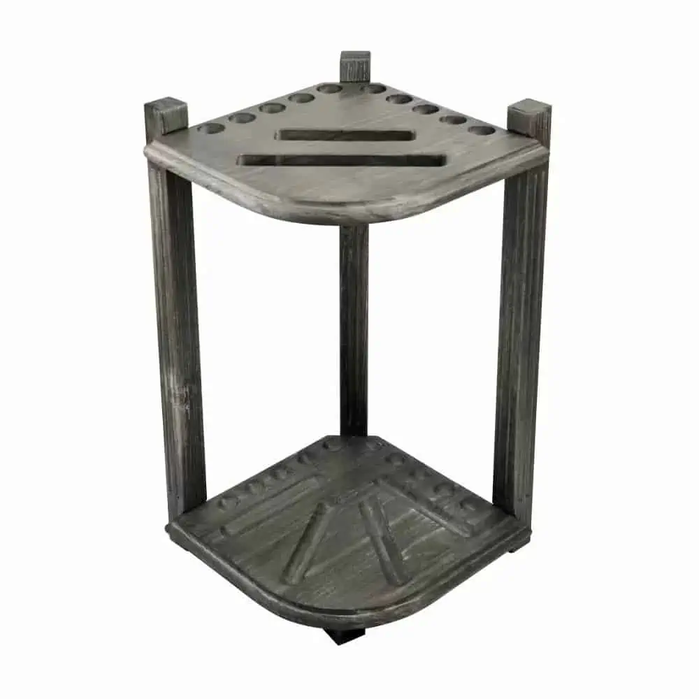 Imperial Double Thick Corner Cue Rack, Silver Mist