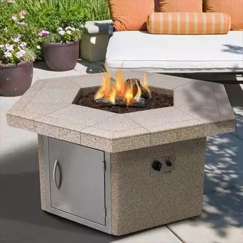 A cozy outdoor firepit, perfect for creating a warm and inviting atmosphere in your backyard. Ideal for gatherings and cool evenings