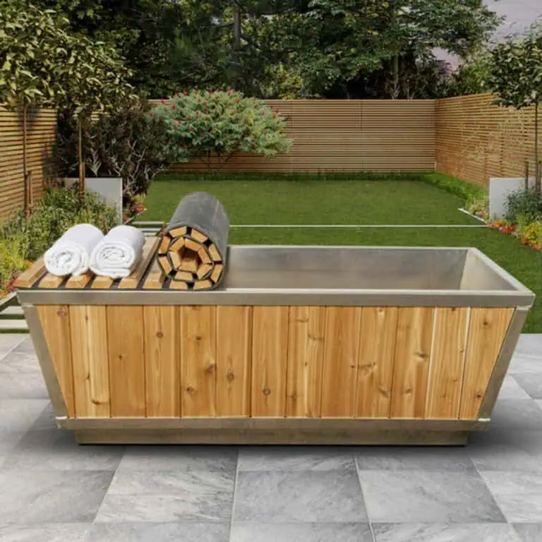 leisurecraft cold plunge tub with stainless steel interior